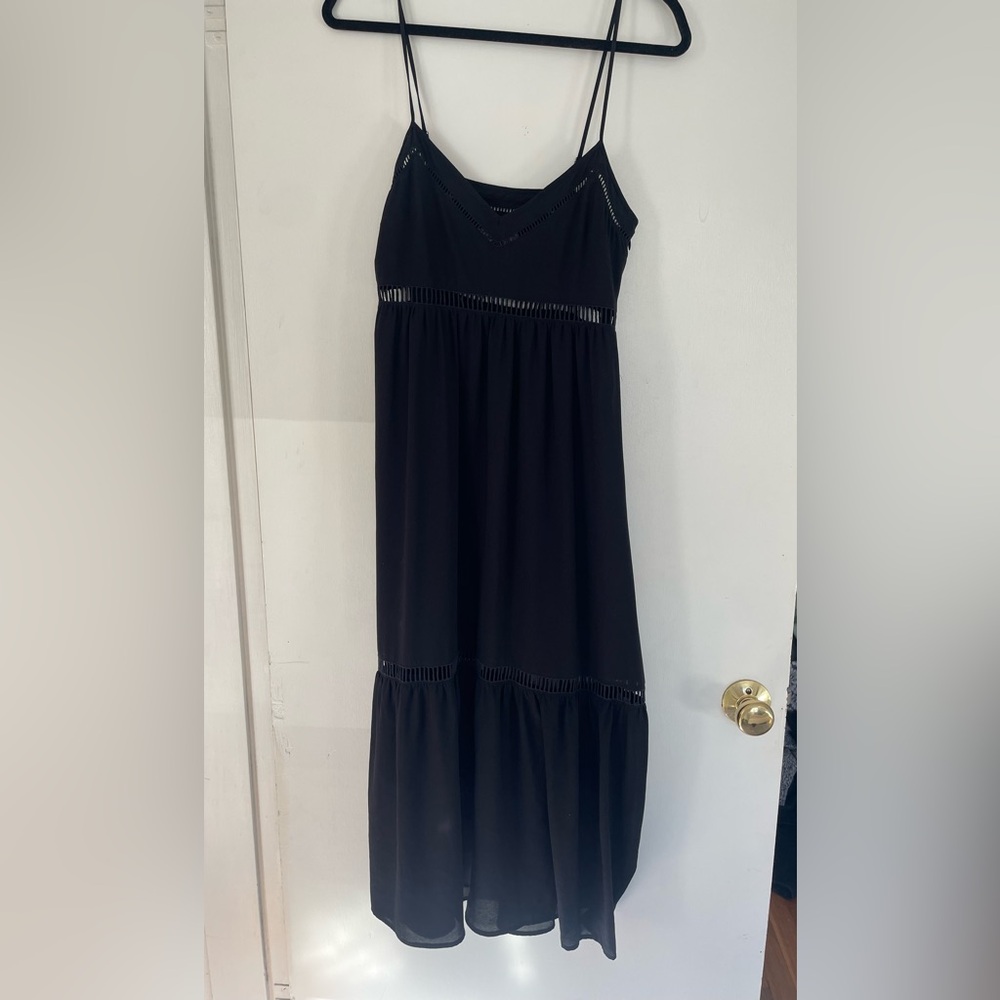 Abercrombie & Fitch Black Cut Out Maxi Dress